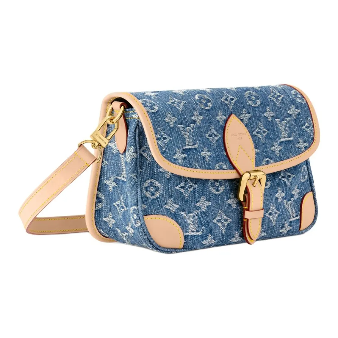 LOUIS VUITTON Diane Monogram Denim Single Shoulder Bag Women's 9.4