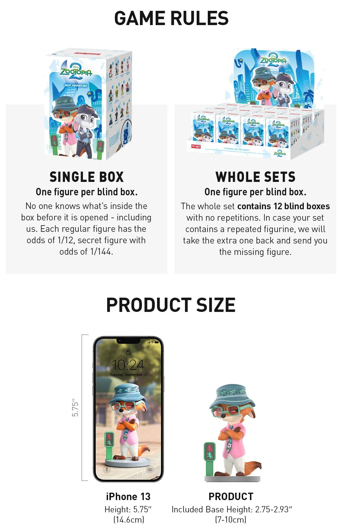 POP MART Disney Zootopia: Next Adventure Series Figures2.75-2.93