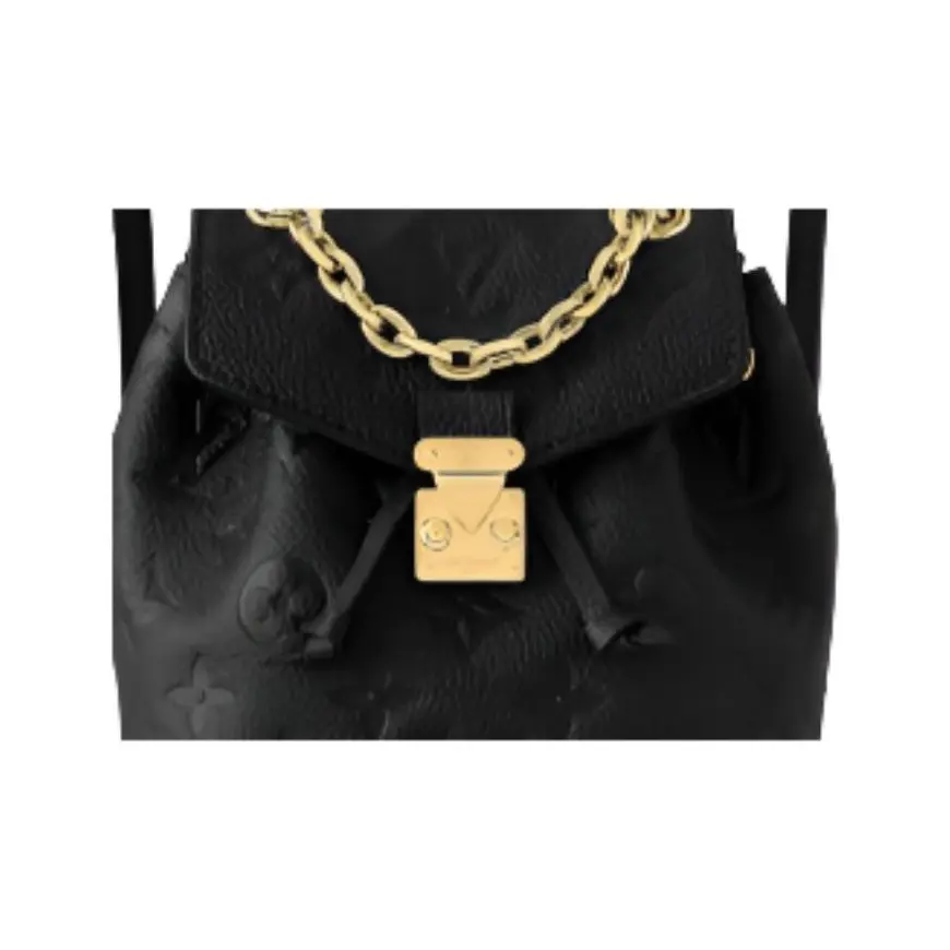 LOUIS VUITTON Nano Noé Leather Backpack Women's Black 5.9x3.9x7.5