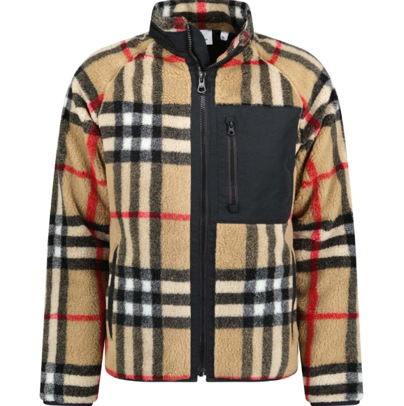 Burberry Norton Check Wool Blend Boucle Jacket Beige Men 80918481