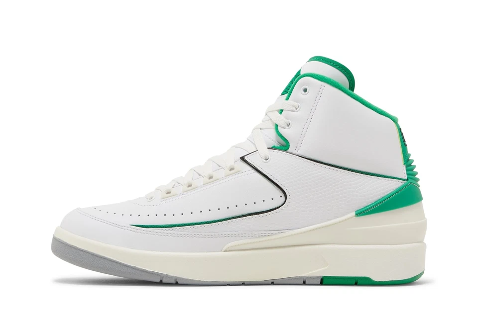 シューズ(男性用) NIKE AirJordan2 Retro WHITE/Lucky-GREEN Nike Air Jordan 2 Retro Lucky Green White Men AJ2 Casual