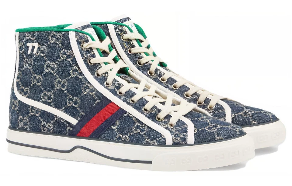 Gucci Tennis 1977 High 'Denim' Men's 625807 2KQ90 4464 | eBay