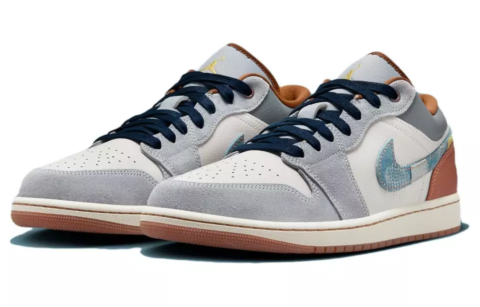Nike Air Jordan 1 SE Low Repaired Denim Swoosh Jordan 1 AJ1