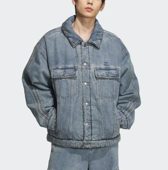 adidas DENIM PADDED JACKET Lサイズ Adidas Denim Padded Jean Jacket | size L | KE0131 Men's Large New