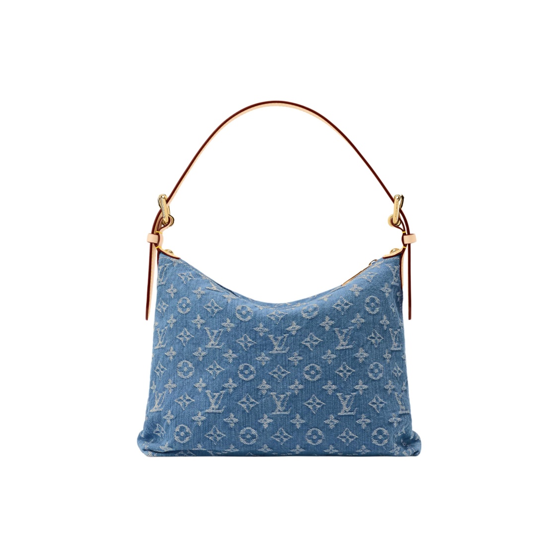 LOUIS VUITTON BAGGY Denim Shoulder Bag Women's Blue M27329 11.8x5