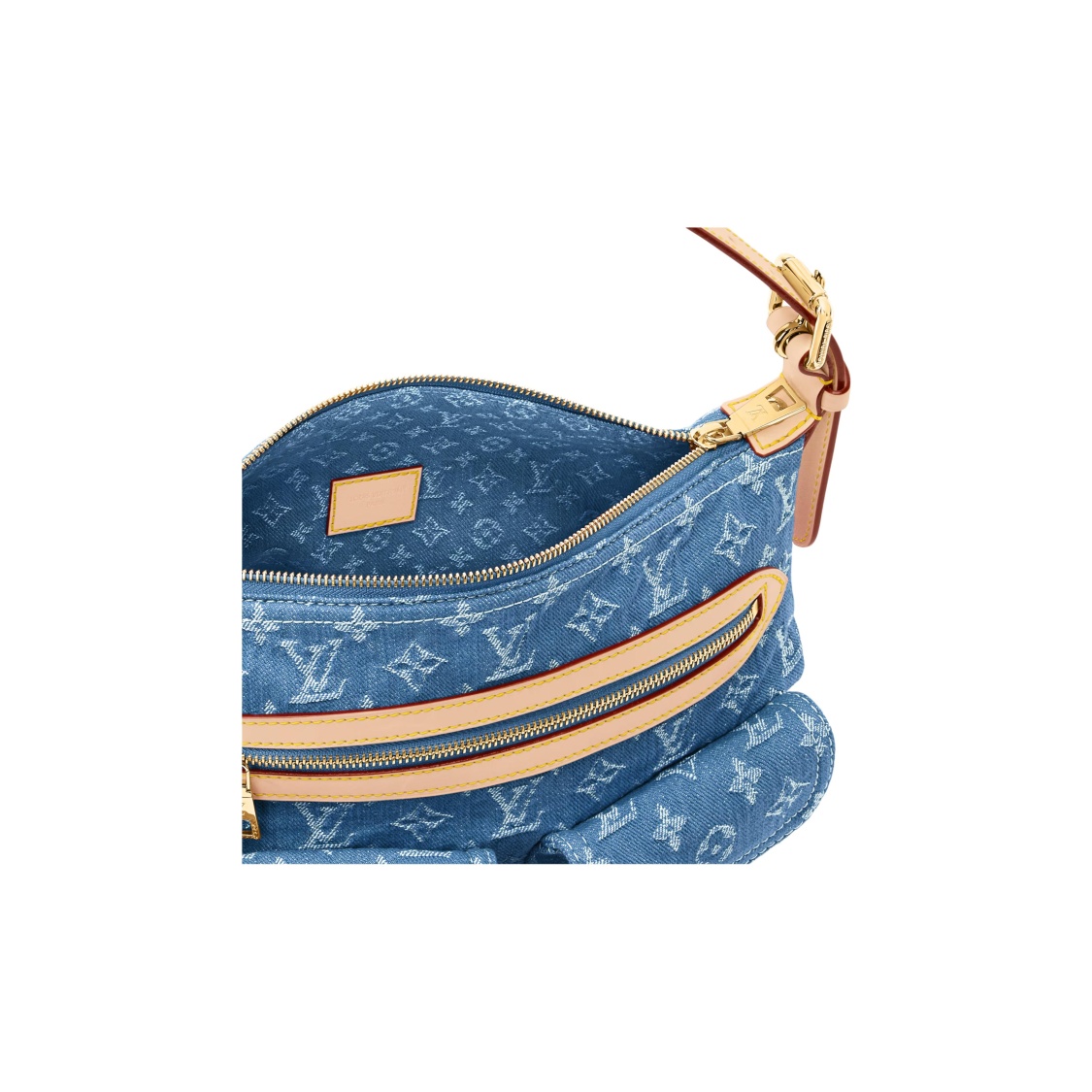 LOUIS VUITTON ダミエ ボディバッグ ブルー LOUIS VUITTON BAGGY Denim Shoulder Bag Women's Blue M27329 11.8x5