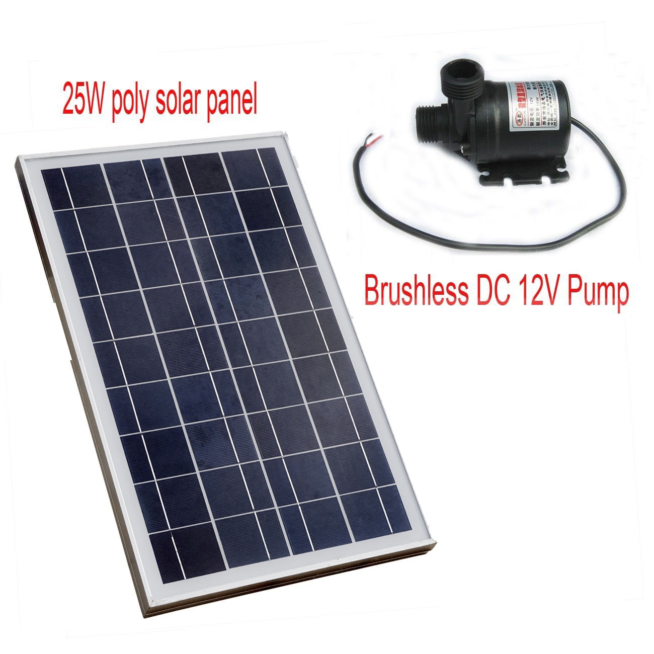 12V Hot Water Circulation DC Pump & 25W Solar Panel Hot Water System