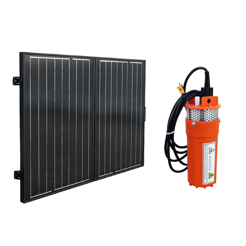 100W Solar Panel /&12V Submersible Pump Deep Well DC Pump for Farm Watering 230ft