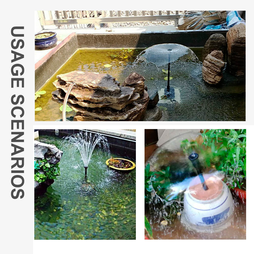 Solar Fountain Powered Water Pump Kits Bird Bath Pond Garden Outdoor