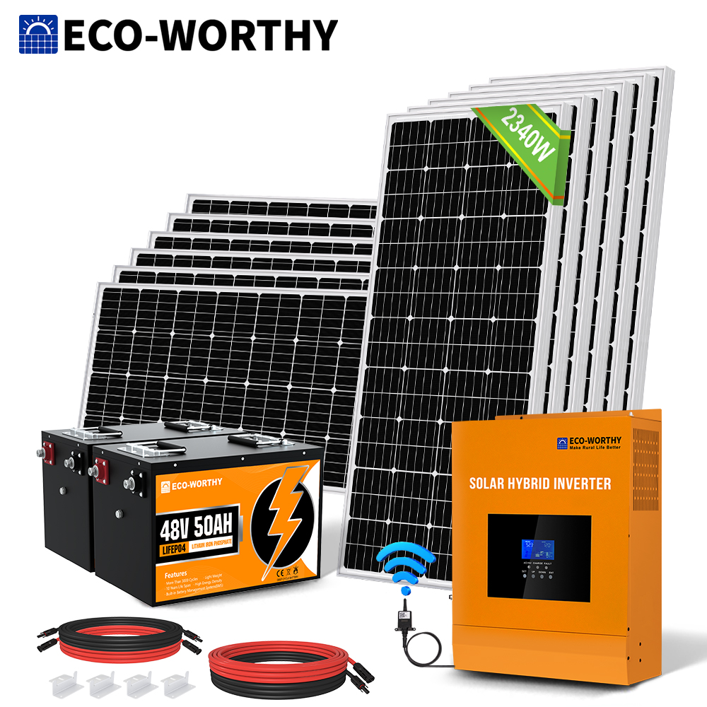 ECO-WORTHY 1000W 2000W 3000W 12V 24V Pure Sine Wave Inverter for Solar  Panel Kit