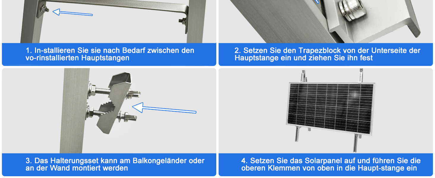 Halterung Für Balkonkraftwerk - Solarpanels Sicher Produktbild-Vorschau 8