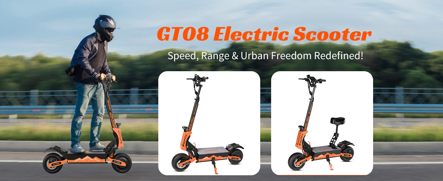 GT08 Electric Scooter 5600W 60V 27AH Fast 50MPH E-Scooter With