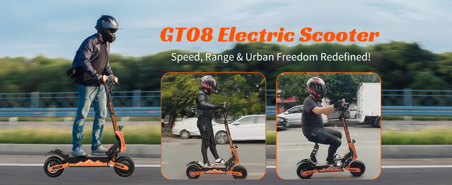 GT08 Electric Scooter 5600W 60V 27AH Fast 50MPH E-Scooter With