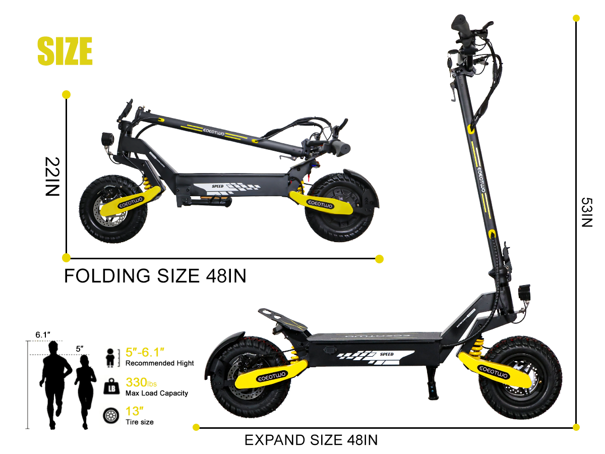 Off-road Electric Scooter for Adult 48V 23.4AH 28MPH 40Miles