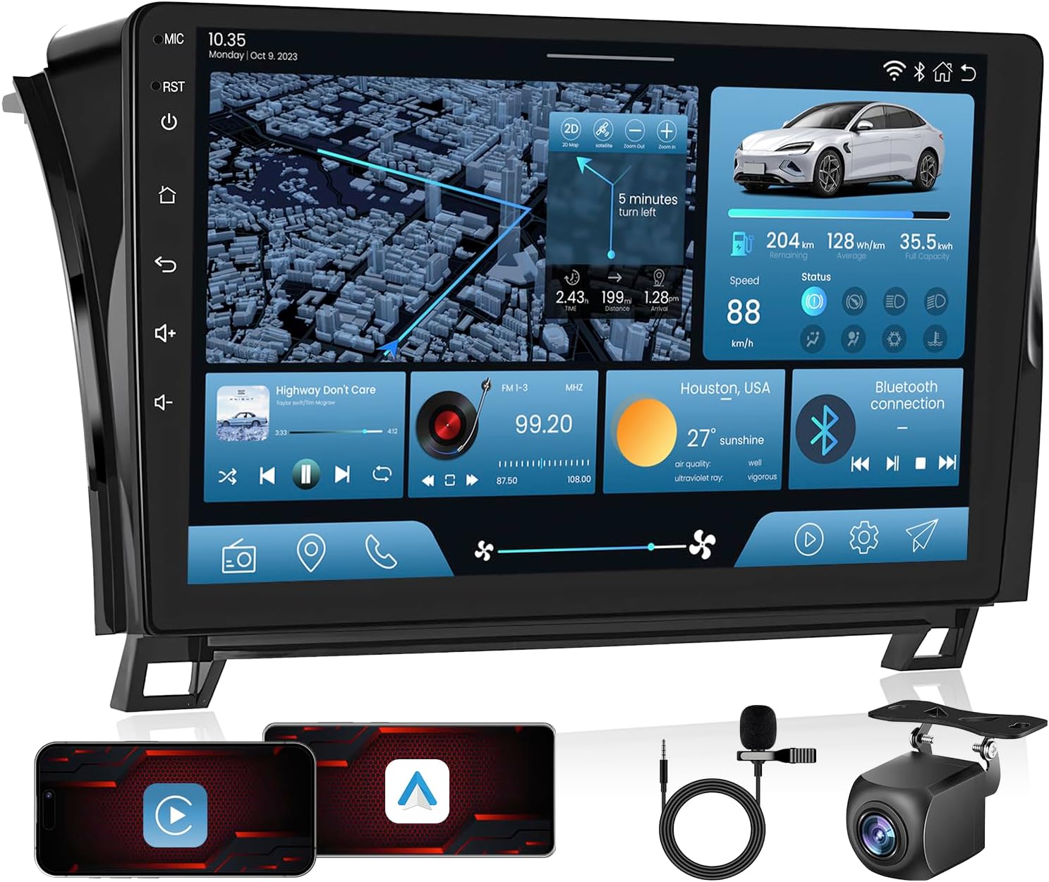 Apple Carplay Car Stereo GPS Radio For Toyota Tundra 2007