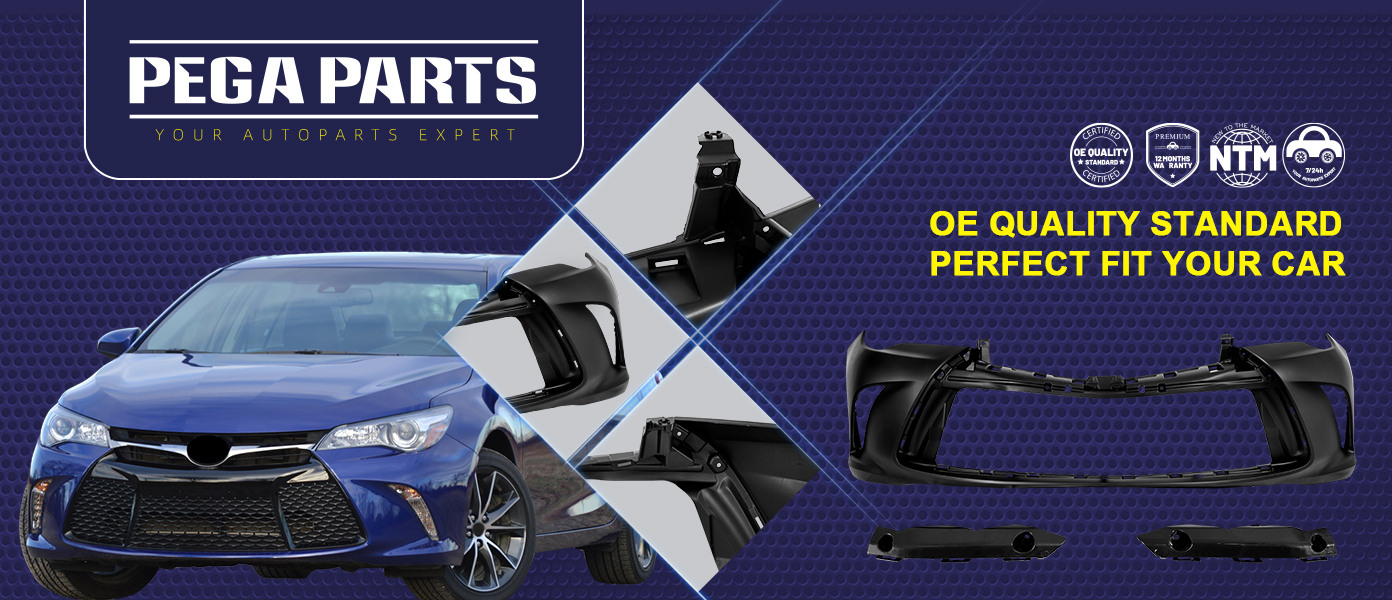 Bumper Cover Front Primed w/Brackets For 2015 2016 2017 Toyota