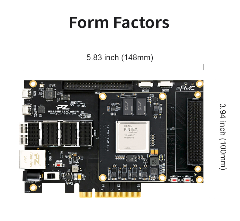 Puzhi KU5P FPGA Development Board Xilinx Kintex UltraScale+ XCKU5P