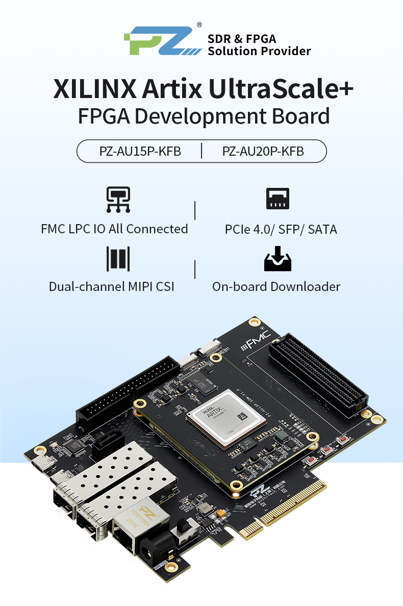 Puzhi PZ-AU15P-KFB FPGA Development Board Xilinx Artix UltraScale+
