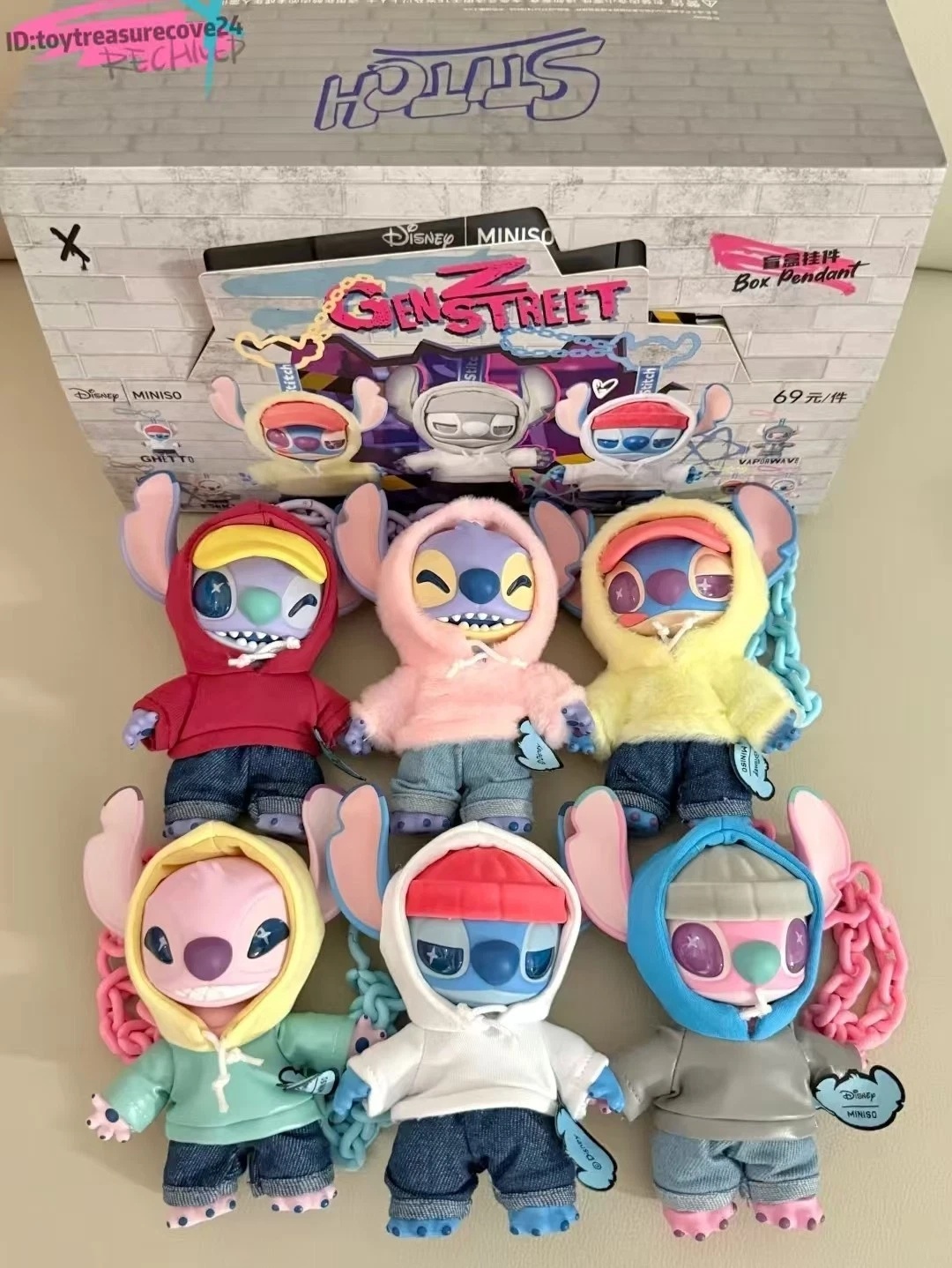 Authentic Miniso Disney Stitch Blind Box Genz Street Vinyl Plush