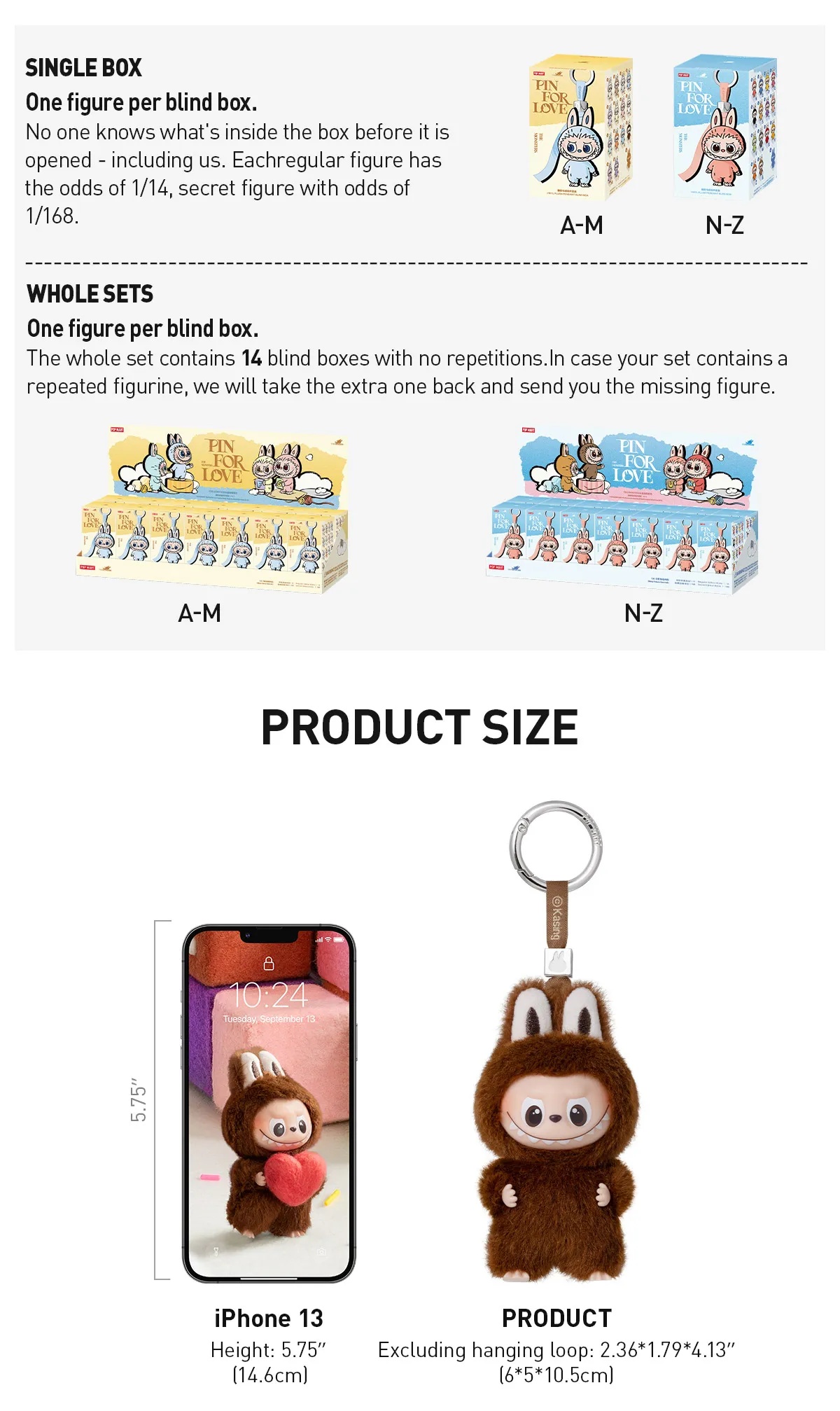 【R】THE MONSTER PIN FOR LOVE Pop Mart Labubu The Monsters Pin for Love Series 