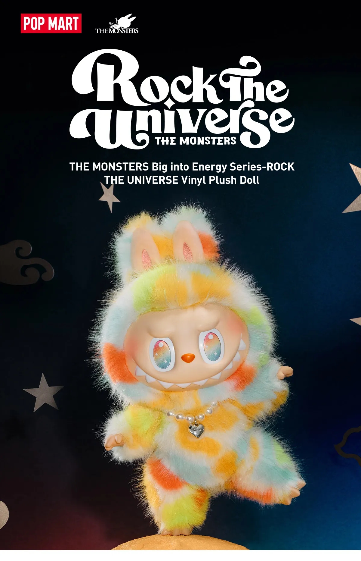 THE MONSTERS ROCK THE UNIVERSE ぬいぐるみ IN STOCK PoPMart The Monsters Big Into Energy Rock The