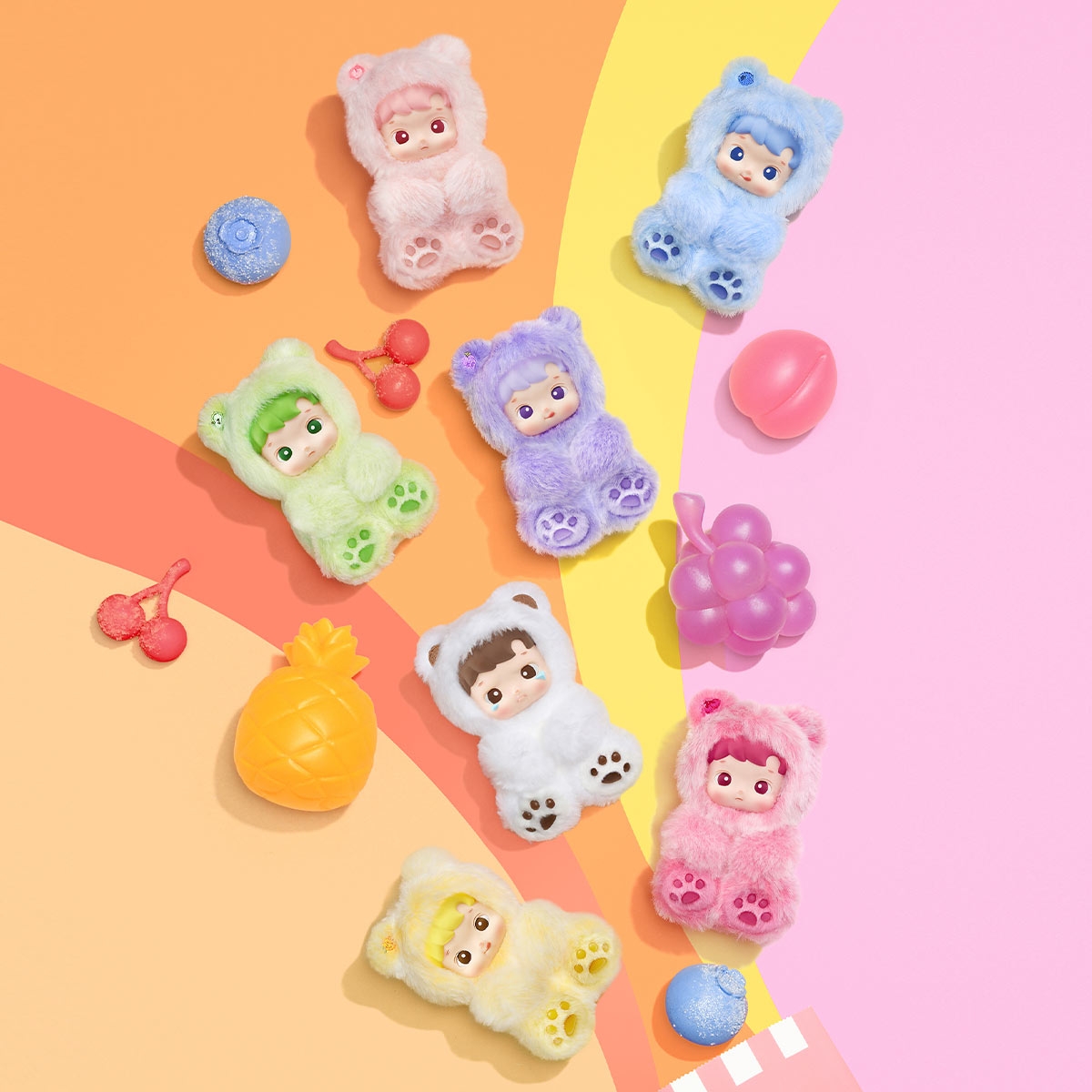 100% Authentic Hacipupu Gummy Bear Series-vinyl Plush Pendant