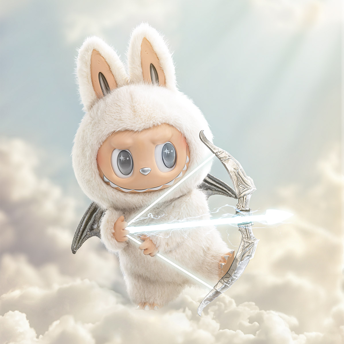 the Monsters Angel in Clouds Vinyl Face Plush Doll Labubu - IN