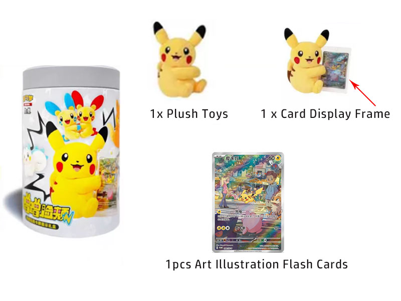 Pokemon TCG Chinese SC Nuzzle Cheeks Plush Toy Card Display Gift