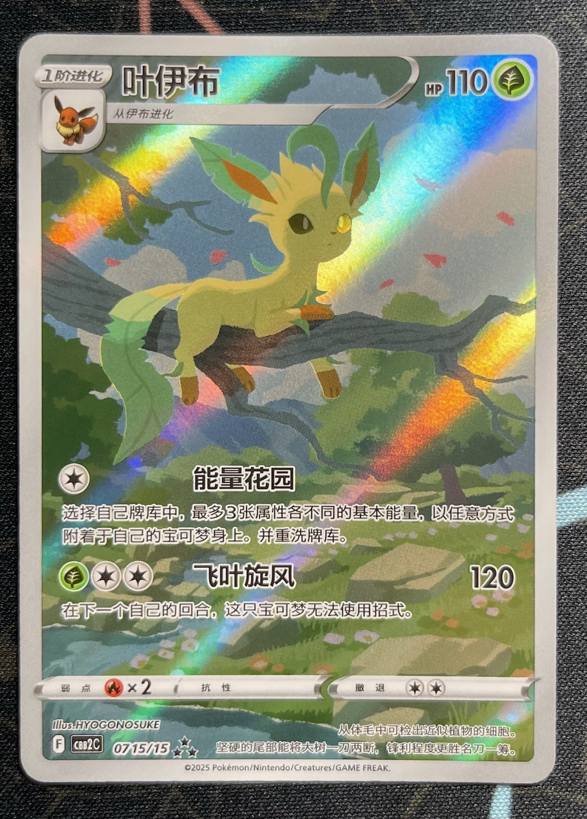 對聯15 IN STOCK Pokemon TCG Chinese Horizon Gem Pack Vol2 Leafeon