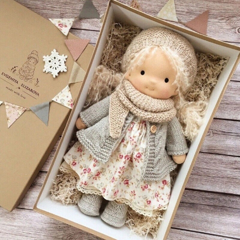 Puppe Waldorf Plüschpuppe handgemachte Baumwolle Spielpuppe Mädchen Geburtstags