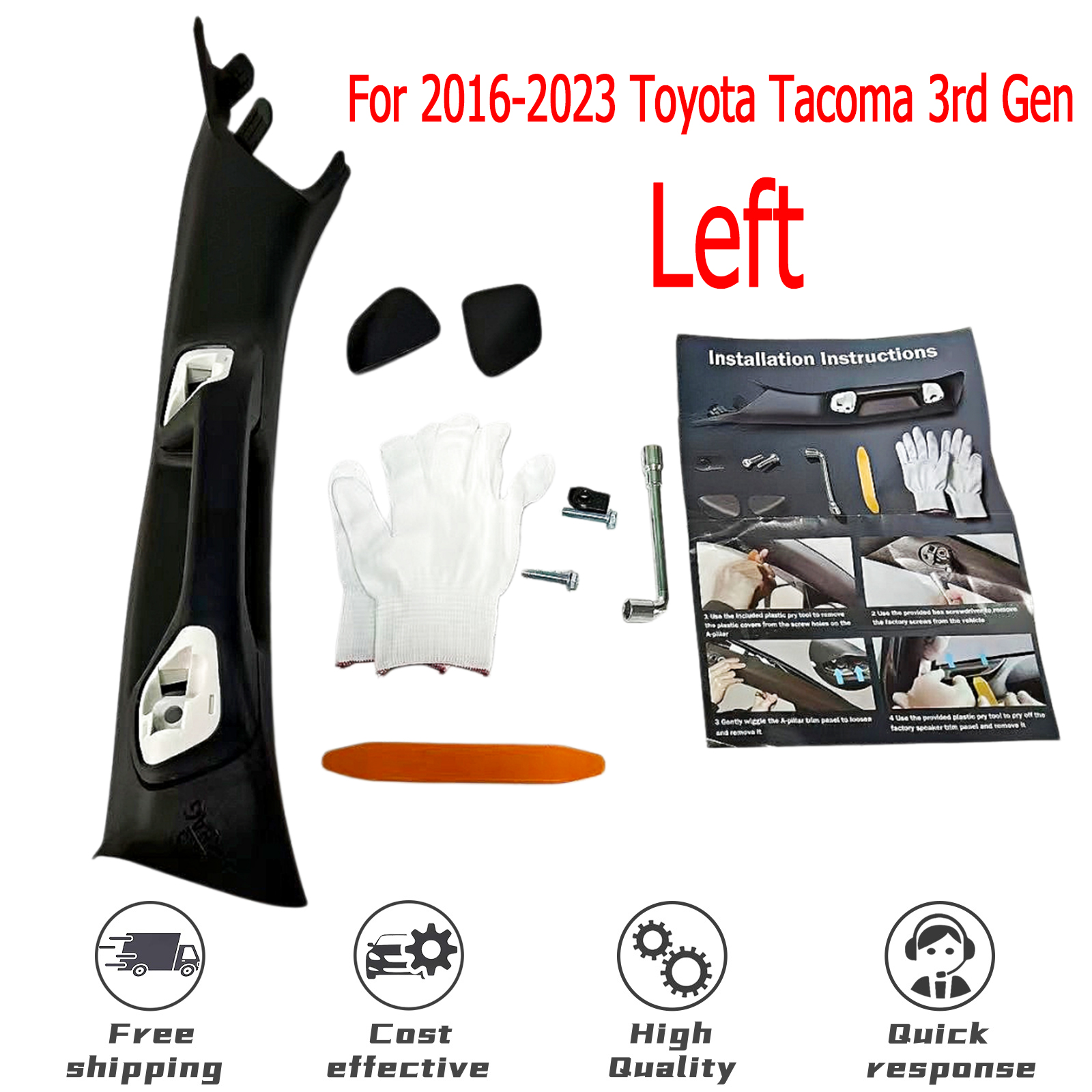 6221204110C0 Driver Side A-Pillar Grab Handle For 2016-23 Toyota Tacoma 3rd Gen