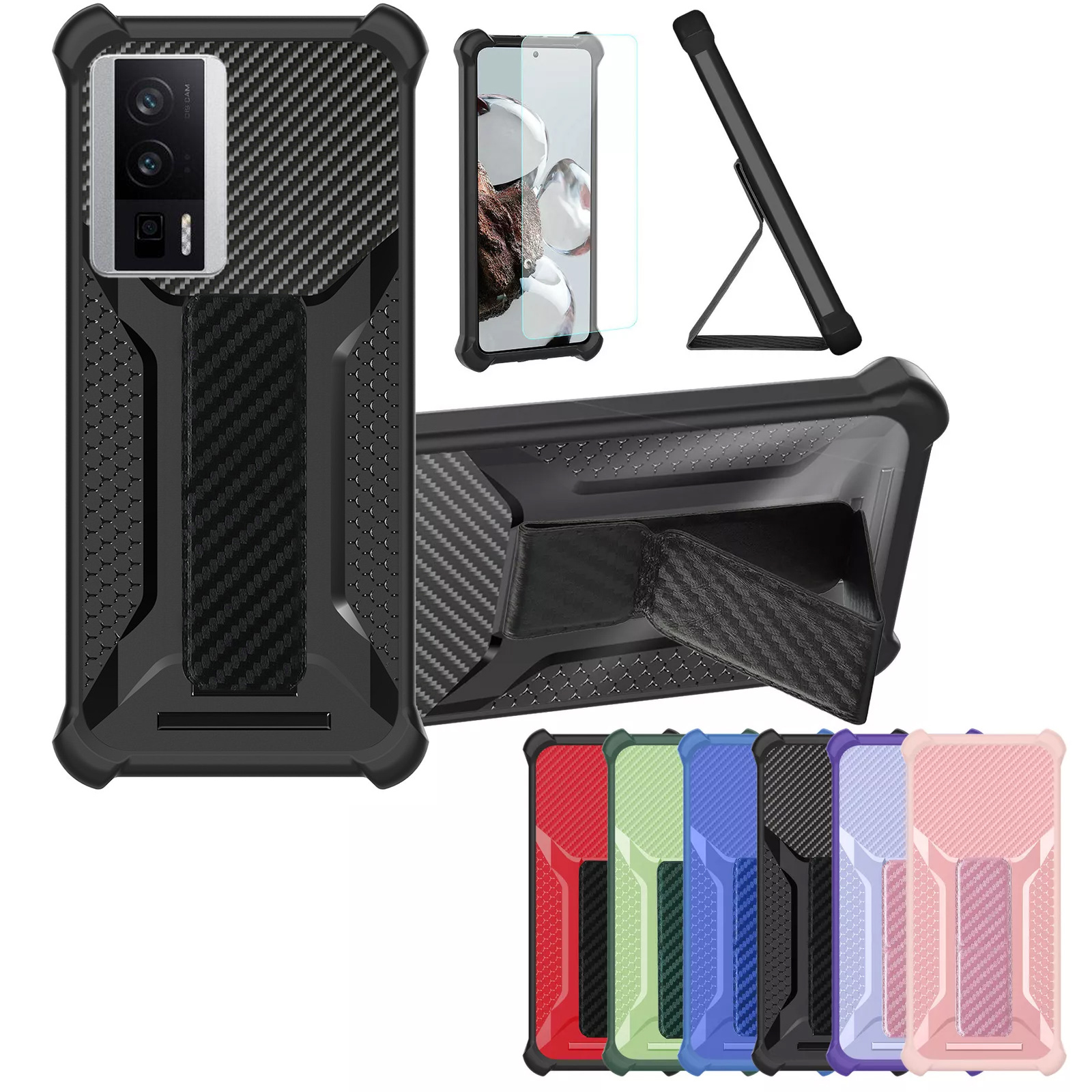 for Poco F5 Pro Phone Case Cover Glass Screen Protector A1