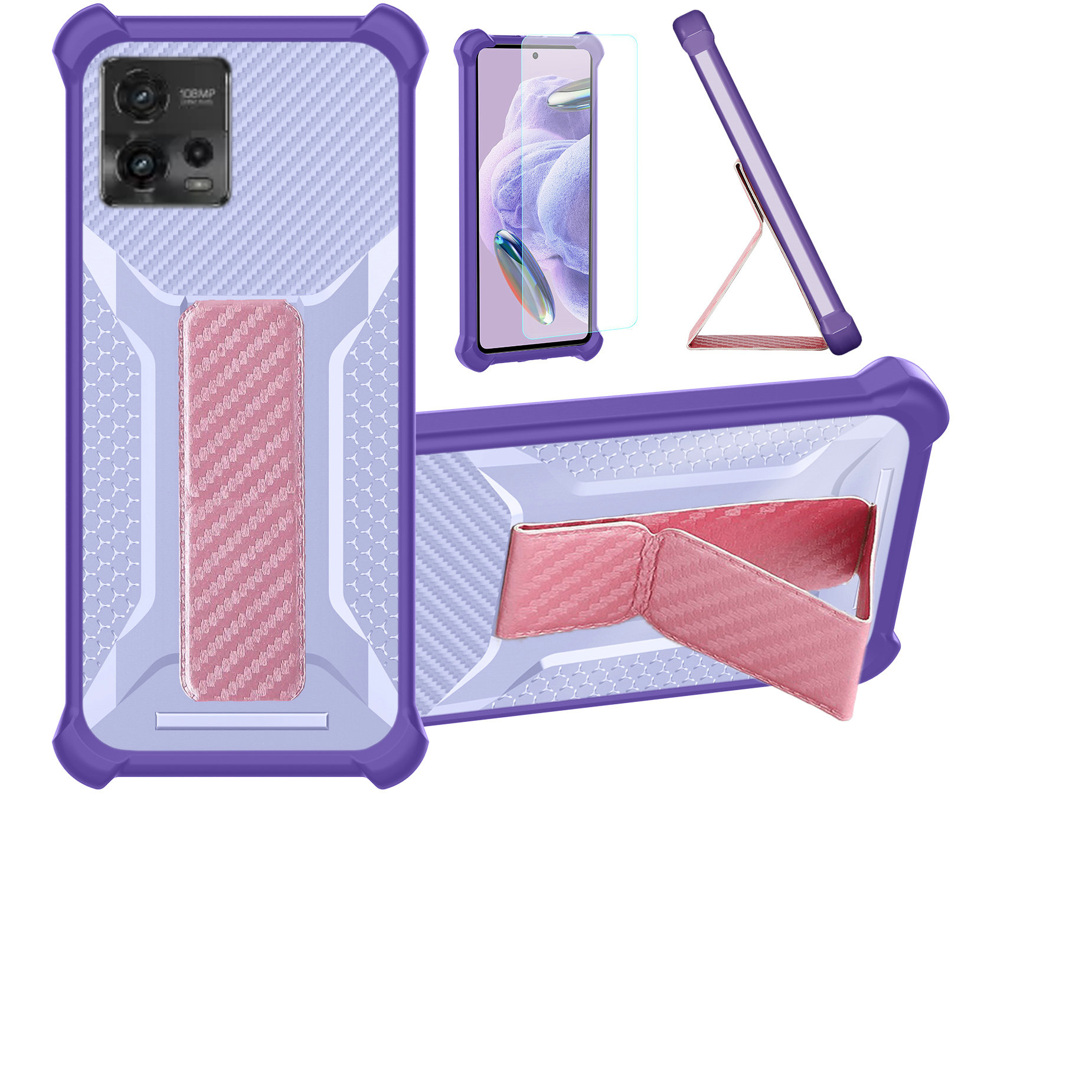 for Motorola Moto G72 Phone Case Cover Glass Screen Protector A1 - Picture 31 of 42