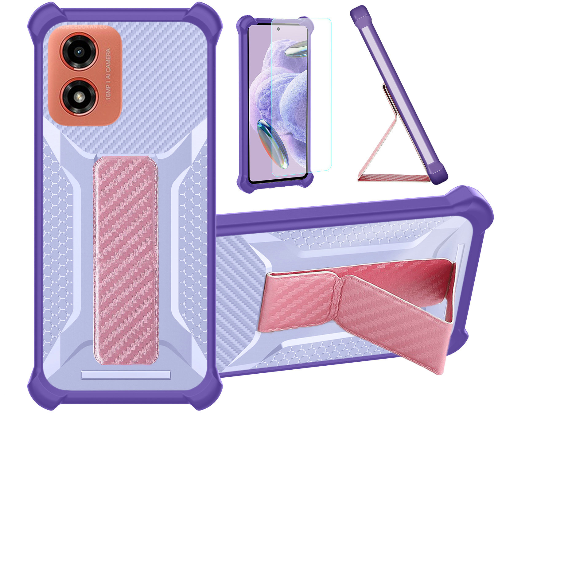 for Motorola Moto G04 Phone Case Cover Glass Screen Protector A1 - Picture 31 of 42