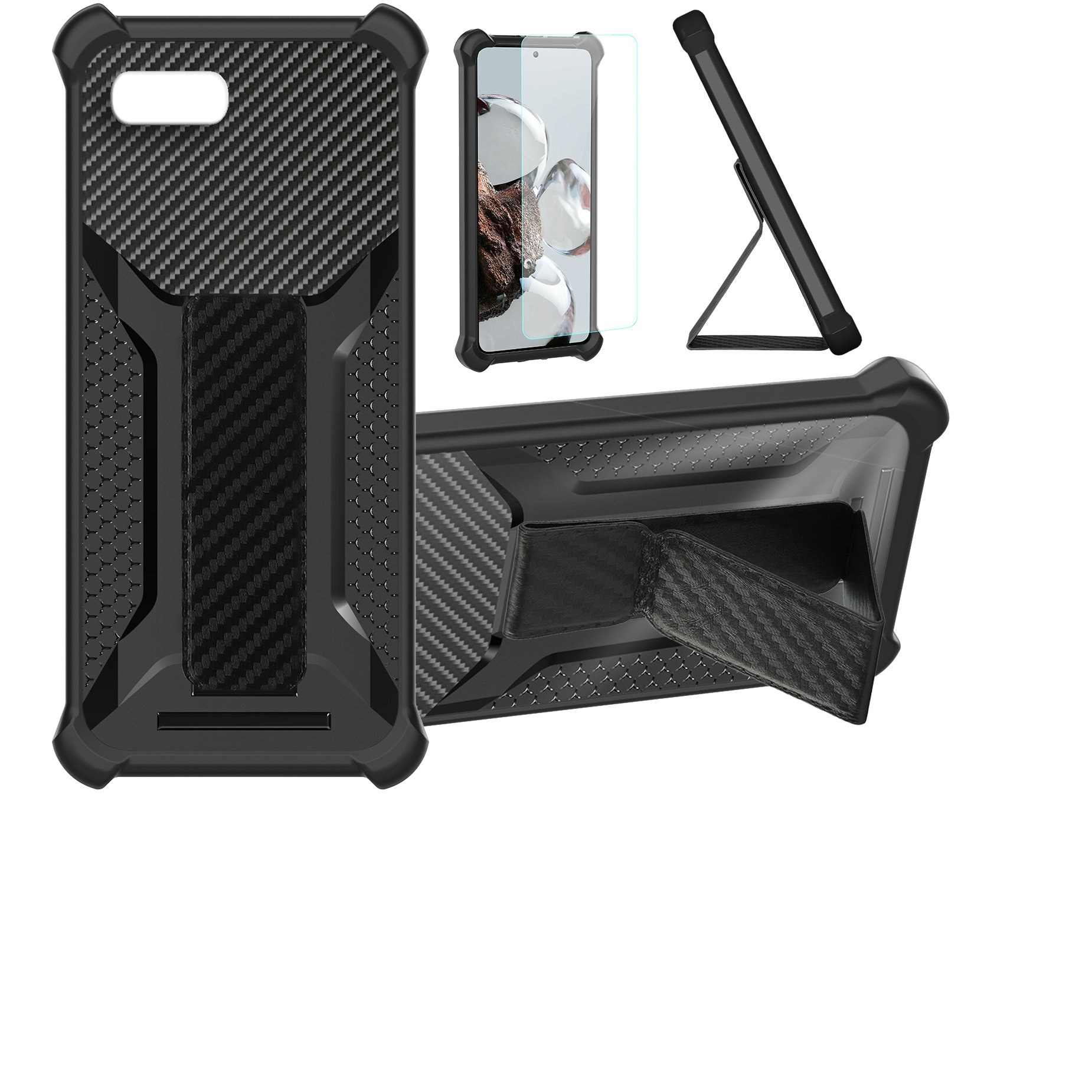 for Orbic Joy RC608L Phone Case Cover Glass Screen Protector A1