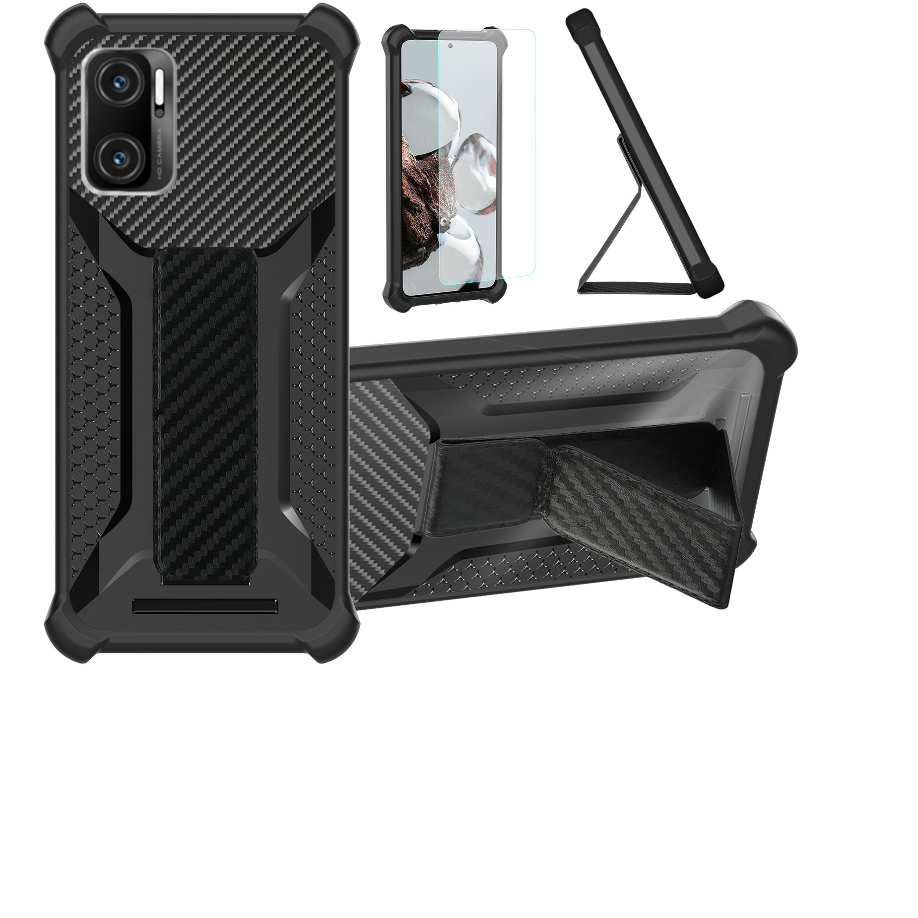 for MAXWEST NITRO N62 Phone Case Cover Glass Screen Protector A1