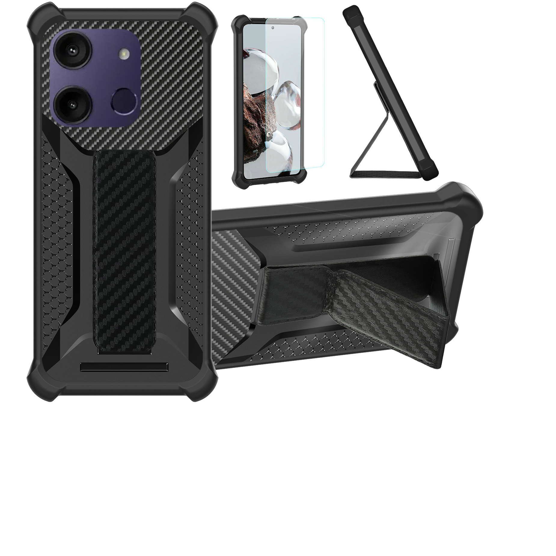for HMD Aura Phone Case Cover Glass Screen Protector A1