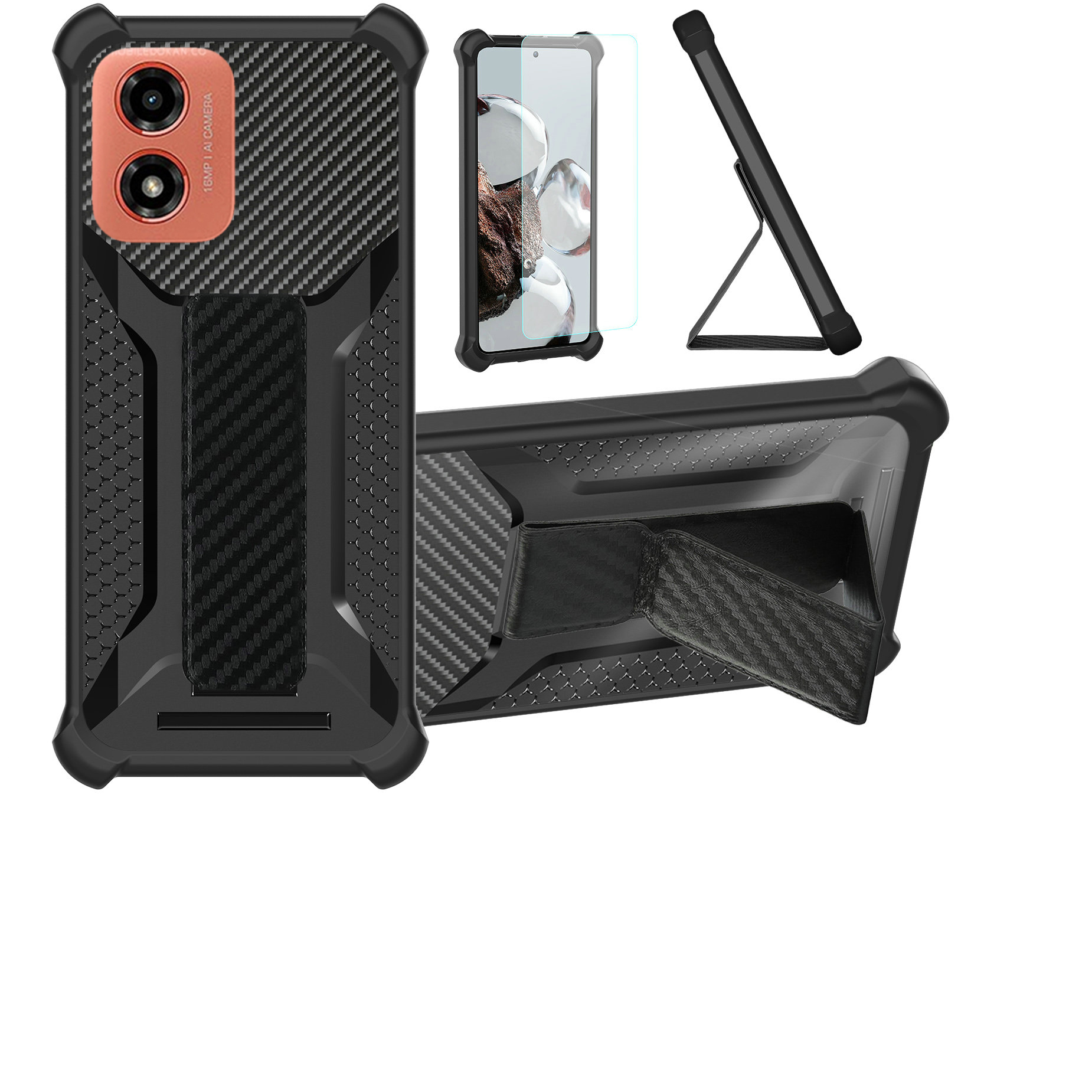 for Motorola Moto G04 Phone Case Cover Glass Screen Protector A1 - Picture 7 of 42