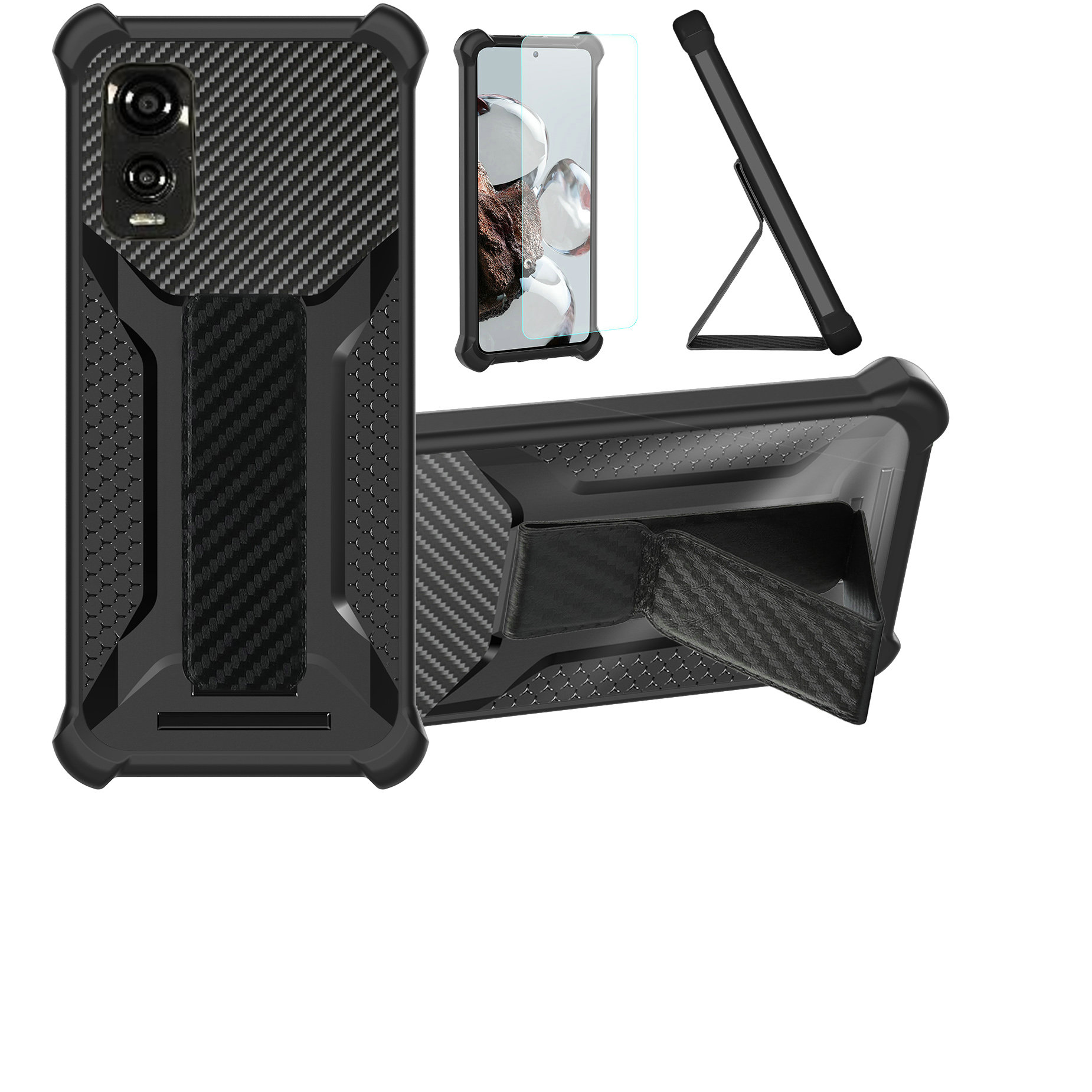 for DIALN X65 Phone Case Cover Glass Screen Protector A1