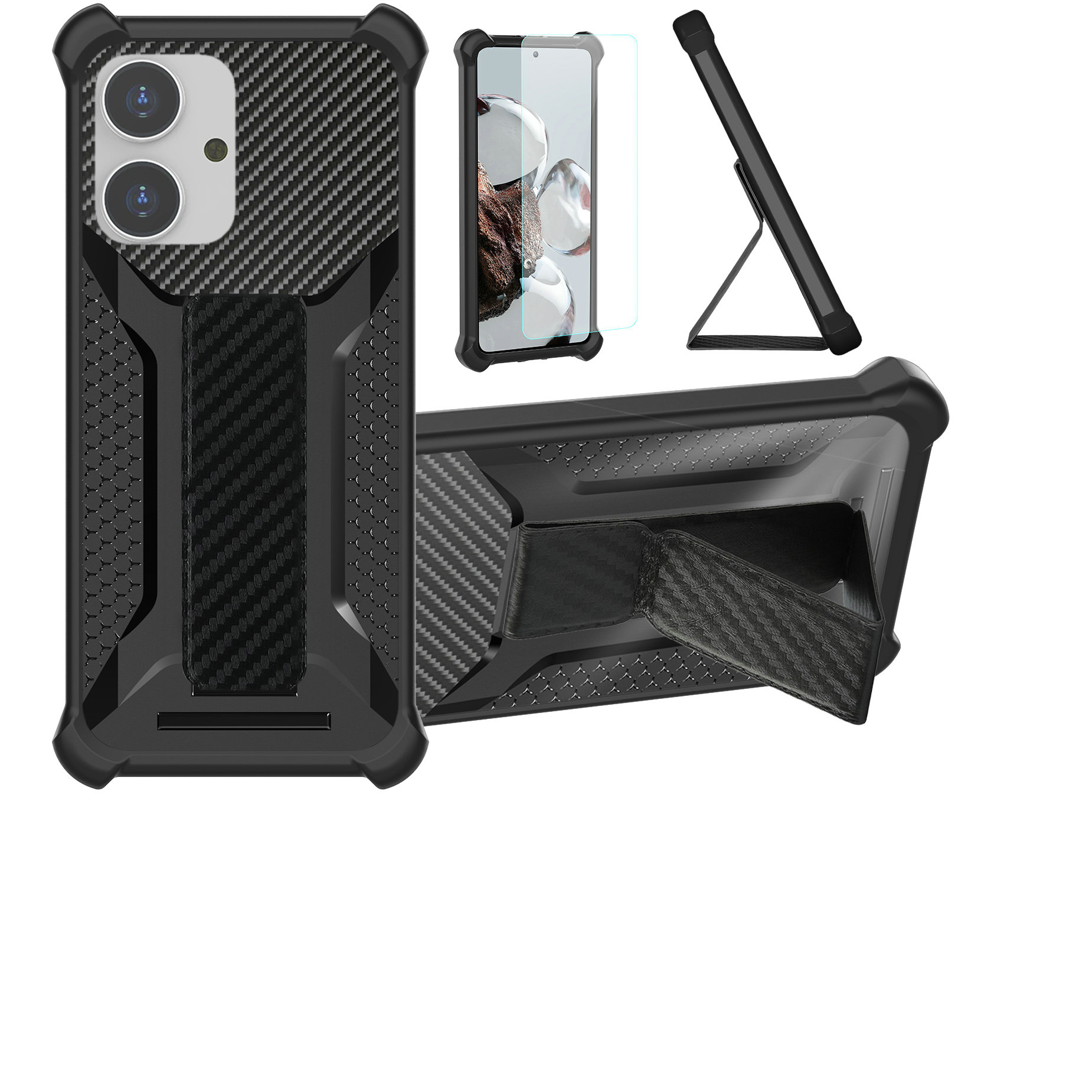 for NUU Mobile N10 Phone Case Cover Glass Screen Protector A1
