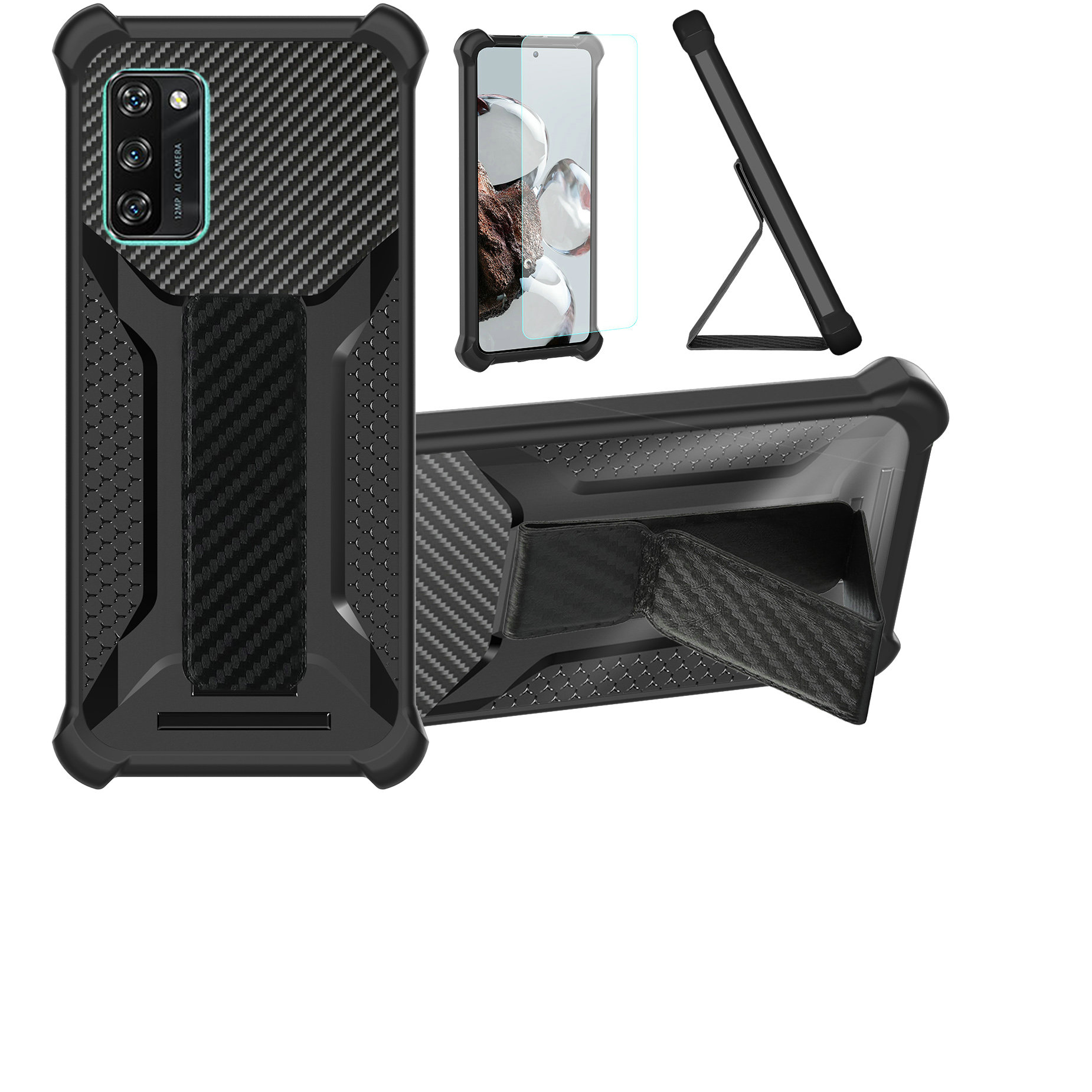 for Blackview A100 Phone Case Cover Glass Screen Protector A1