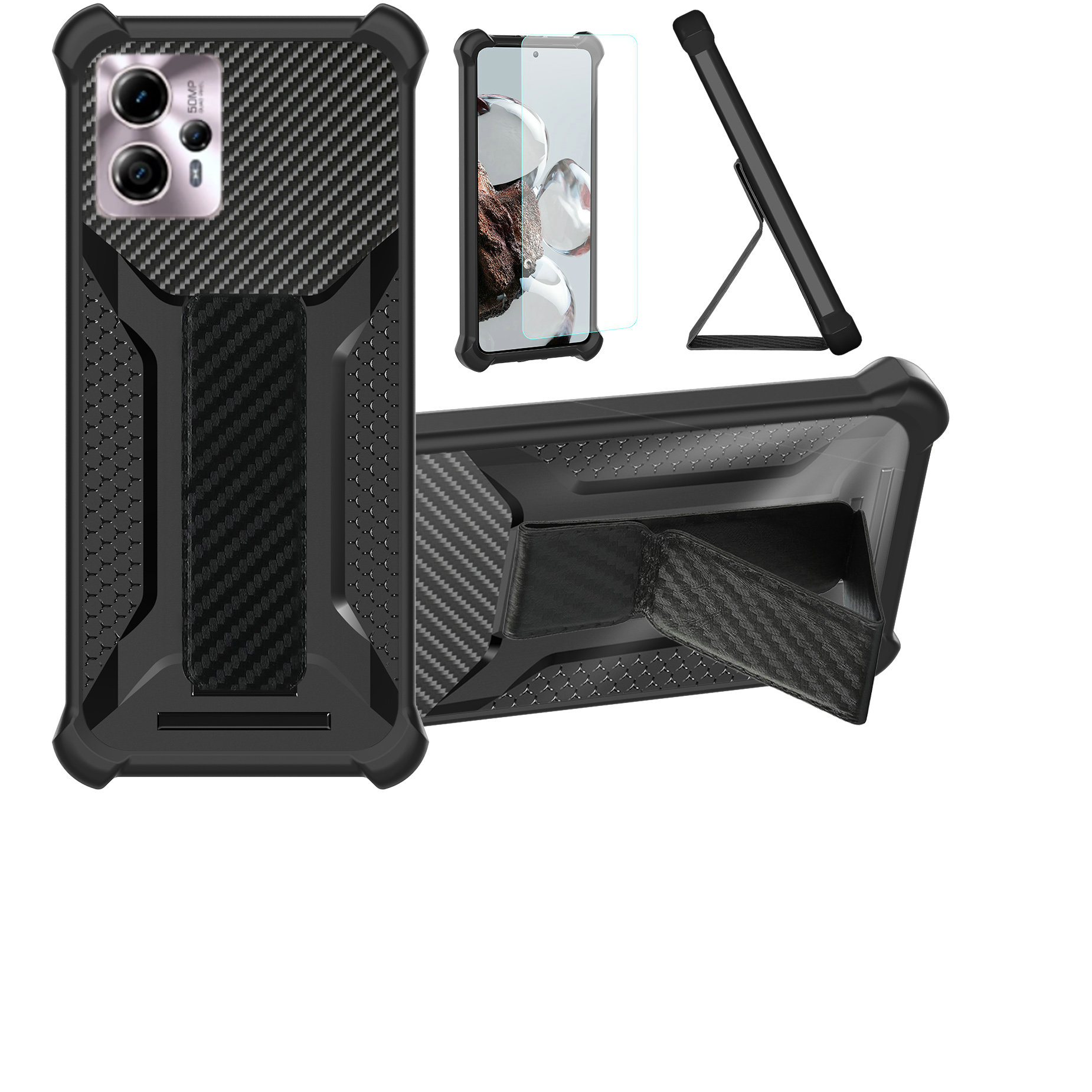 for Motorola Moto G13 Phone Case Cover Glass Screen Protector A1 - Picture 7 of 42