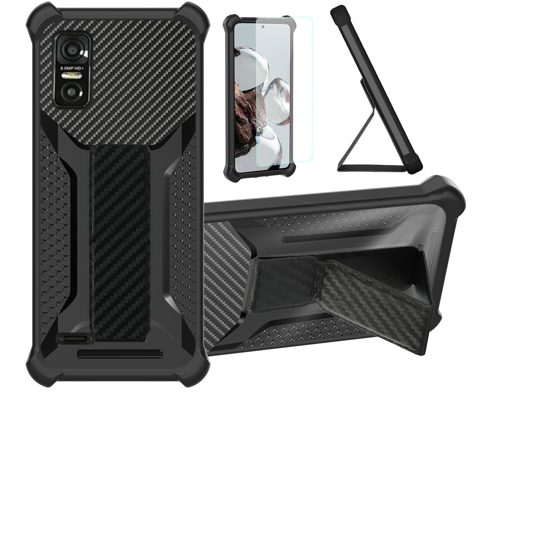for DIALN X62 Phone Case Cover Glass Screen Protector A1