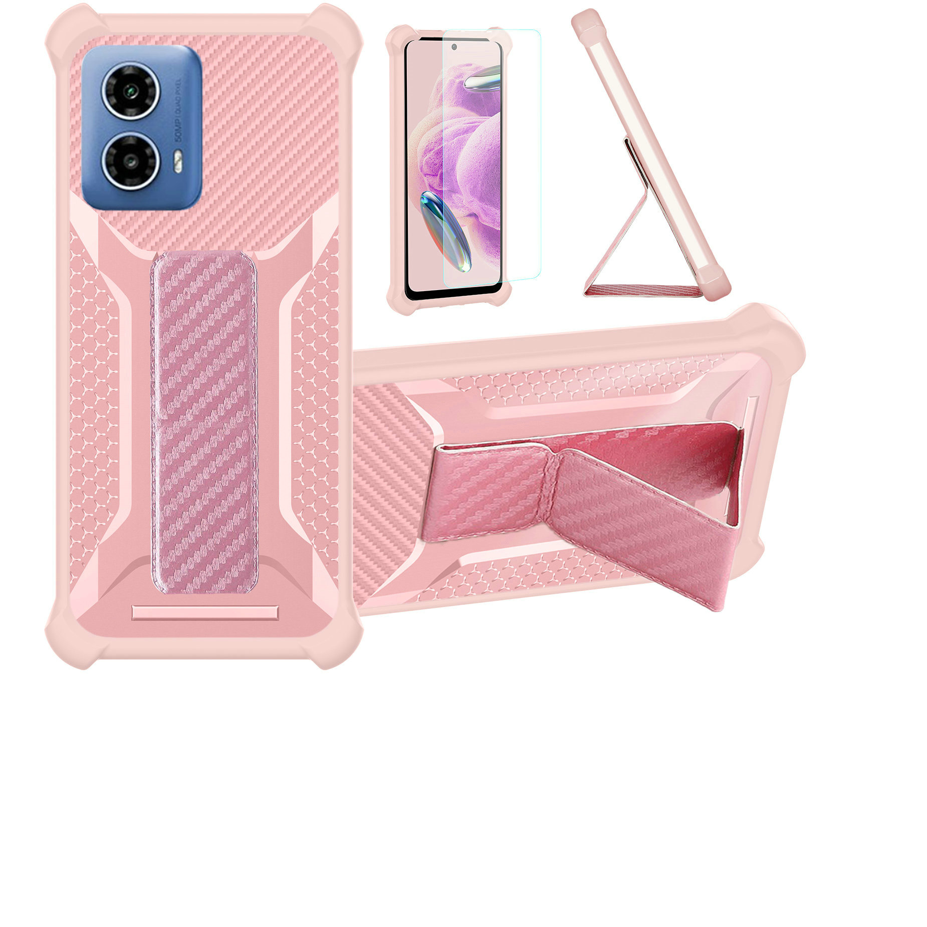 for Motorola Moto G34 5g Phone Case Cover Glass Screen Protector A1 - Picture 25 of 42