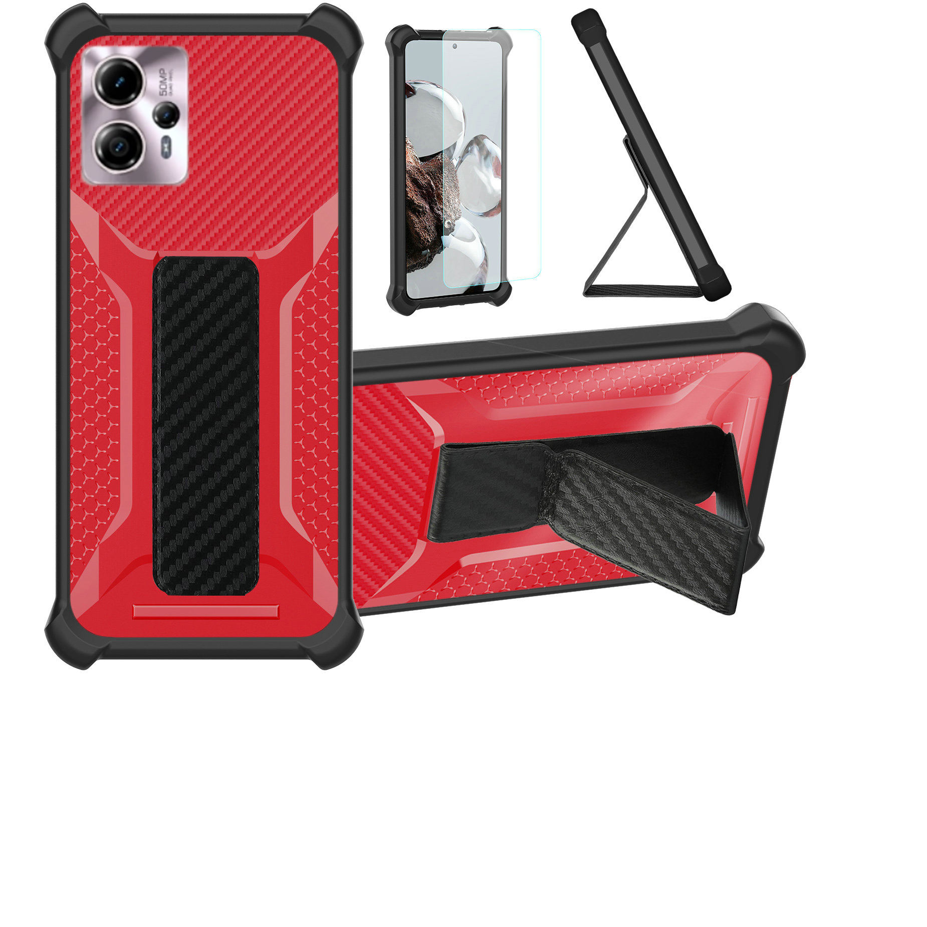 for Motorola Moto G13 Phone Case Cover Glass Screen Protector A1 - Picture 37 of 42