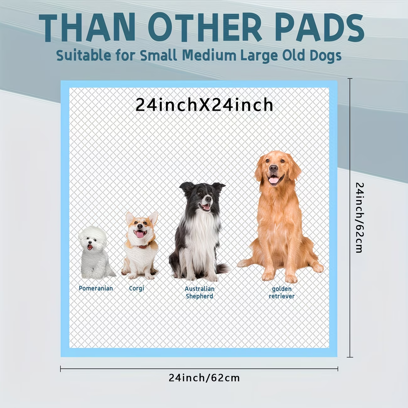 100PCS 28×34 Housebreaking Dog PEE Pads 24×24 Puppy Underpads House TrainingPads