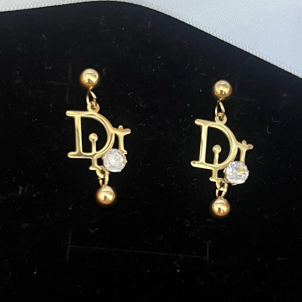 Pearl Water Diamond Enamel Earrings ( 14Style)