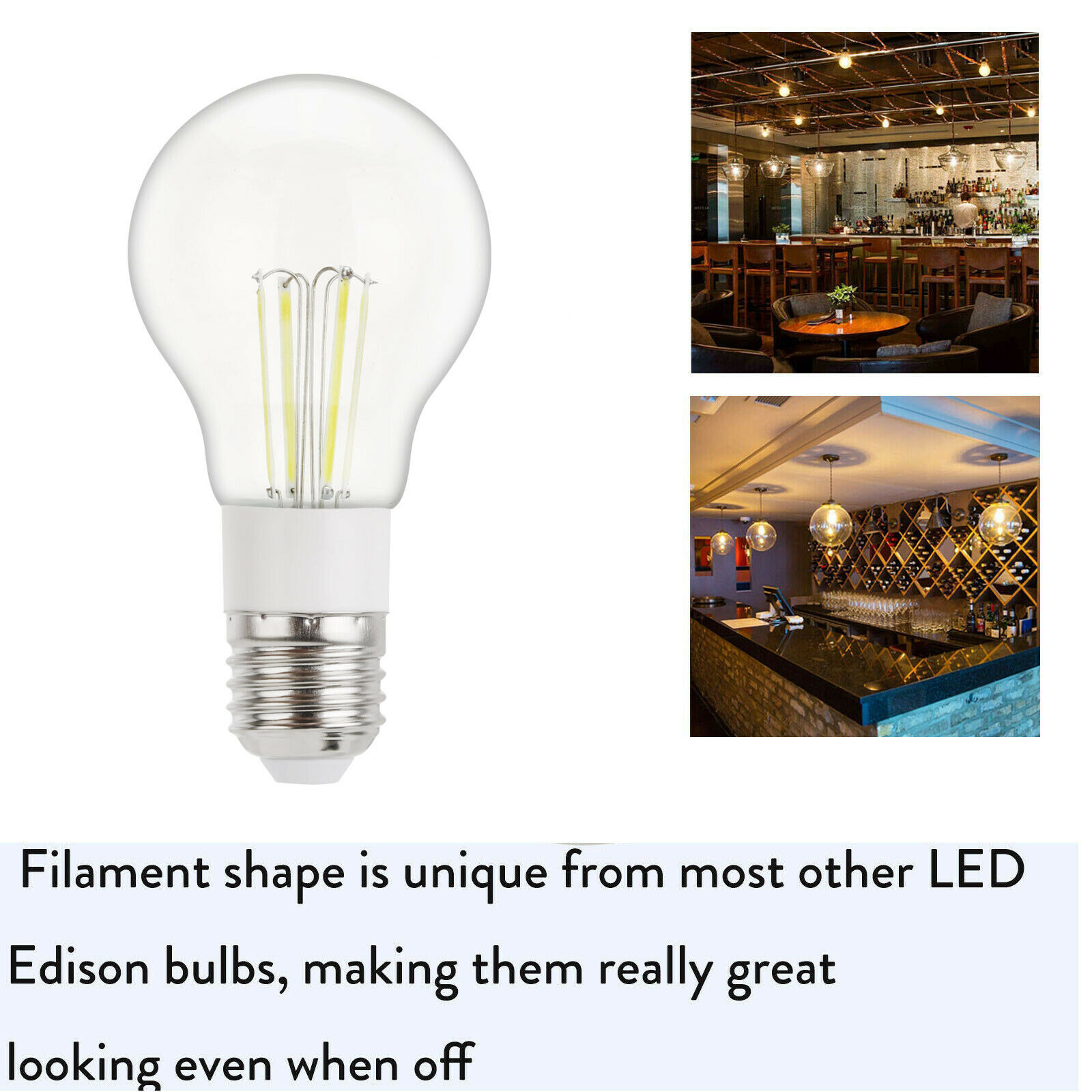 ST64 LED 2W 4W 6W 8W Dimmable Gold Filament Bulb E... - Vicedeal - Foto 5