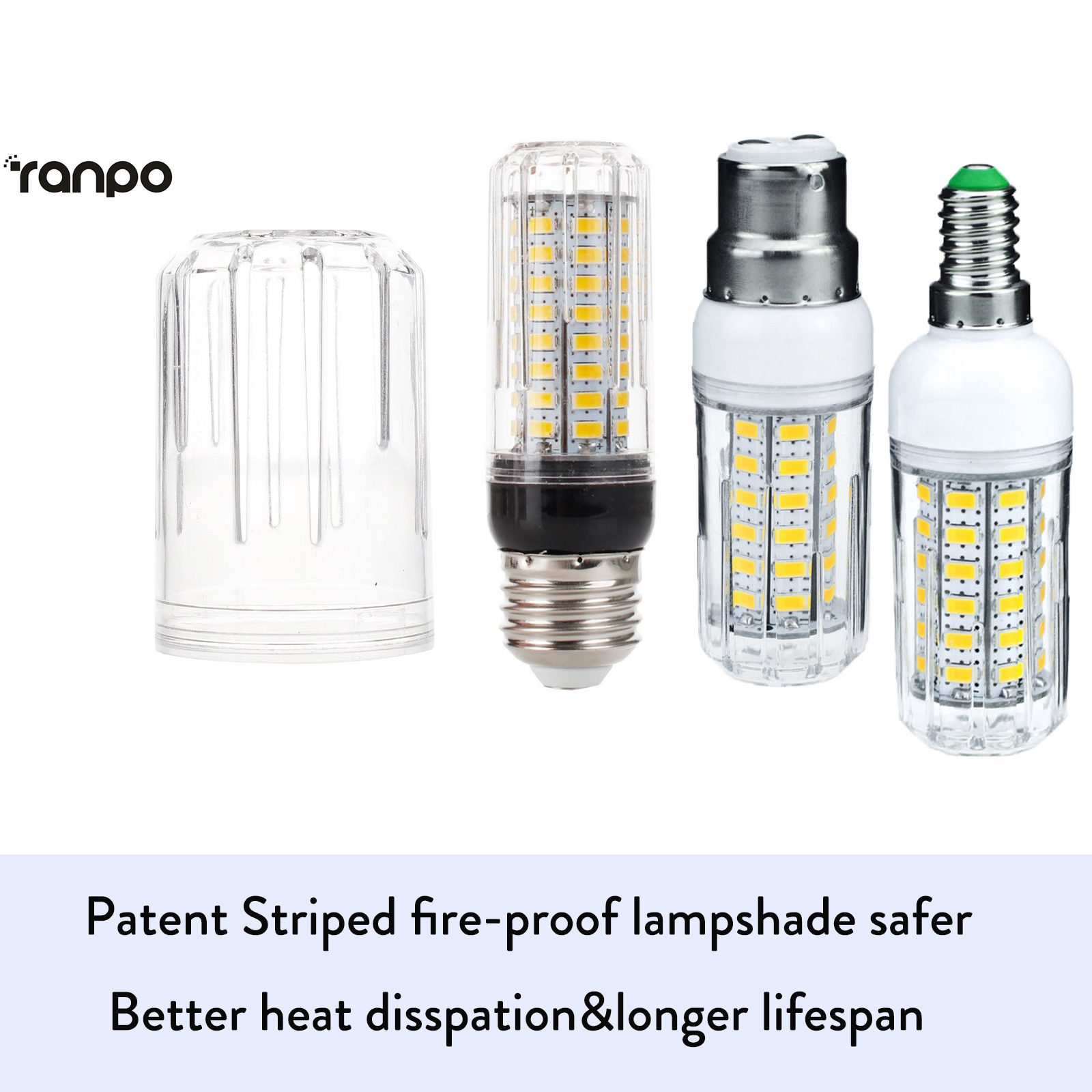Ampoule LED Maïs 20W à Variation (dimmable) 12V - Culots E27/E14/B22 - 72 LEDs 5730 - Pour Spots Ou éclairage
