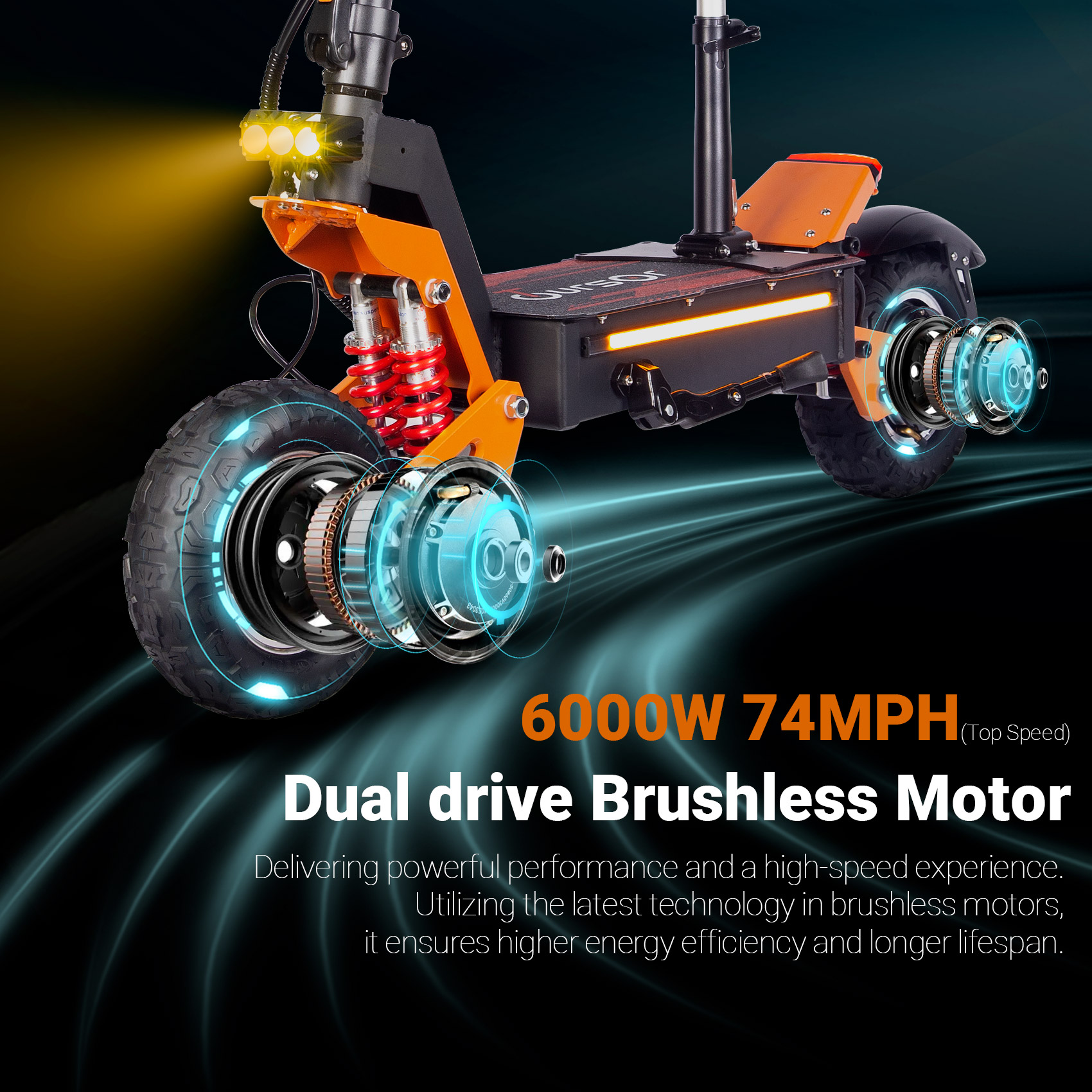 TOURSOR X5 Adult Electric Scooter 60V 38Ah Battery Off-Road 11